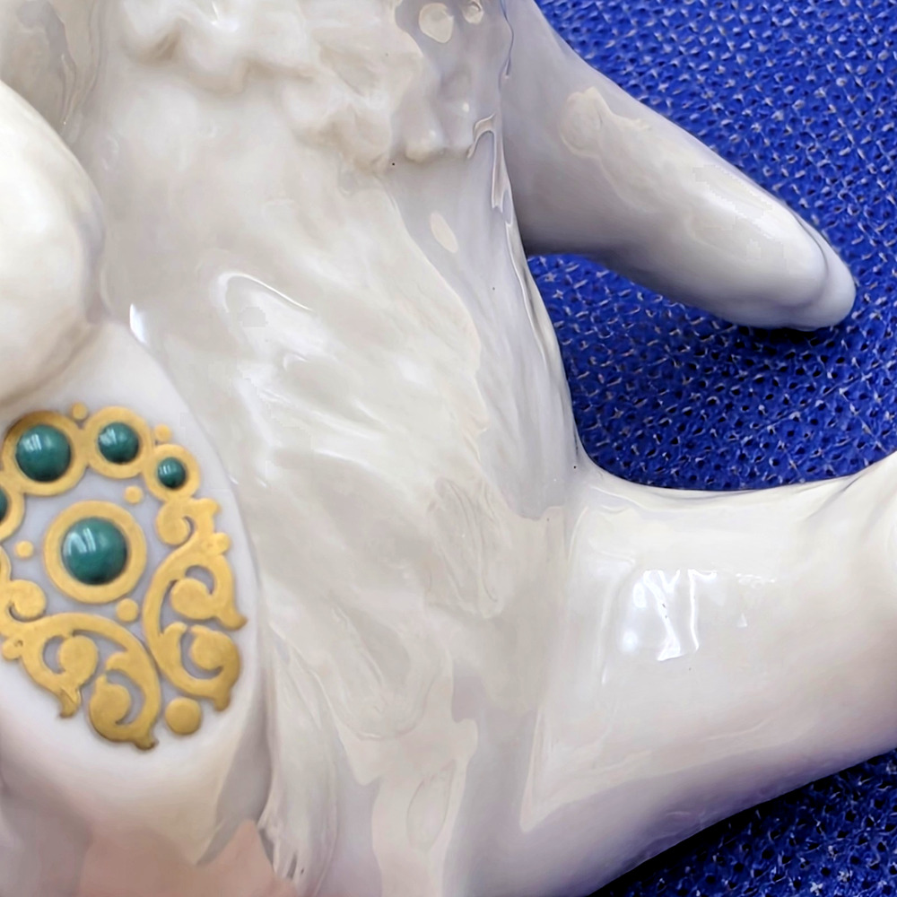 Vintage 1991 Lenox China Jewels Collection Sitting Bear 4” Tall Gold Paws - Picture 10 of 14